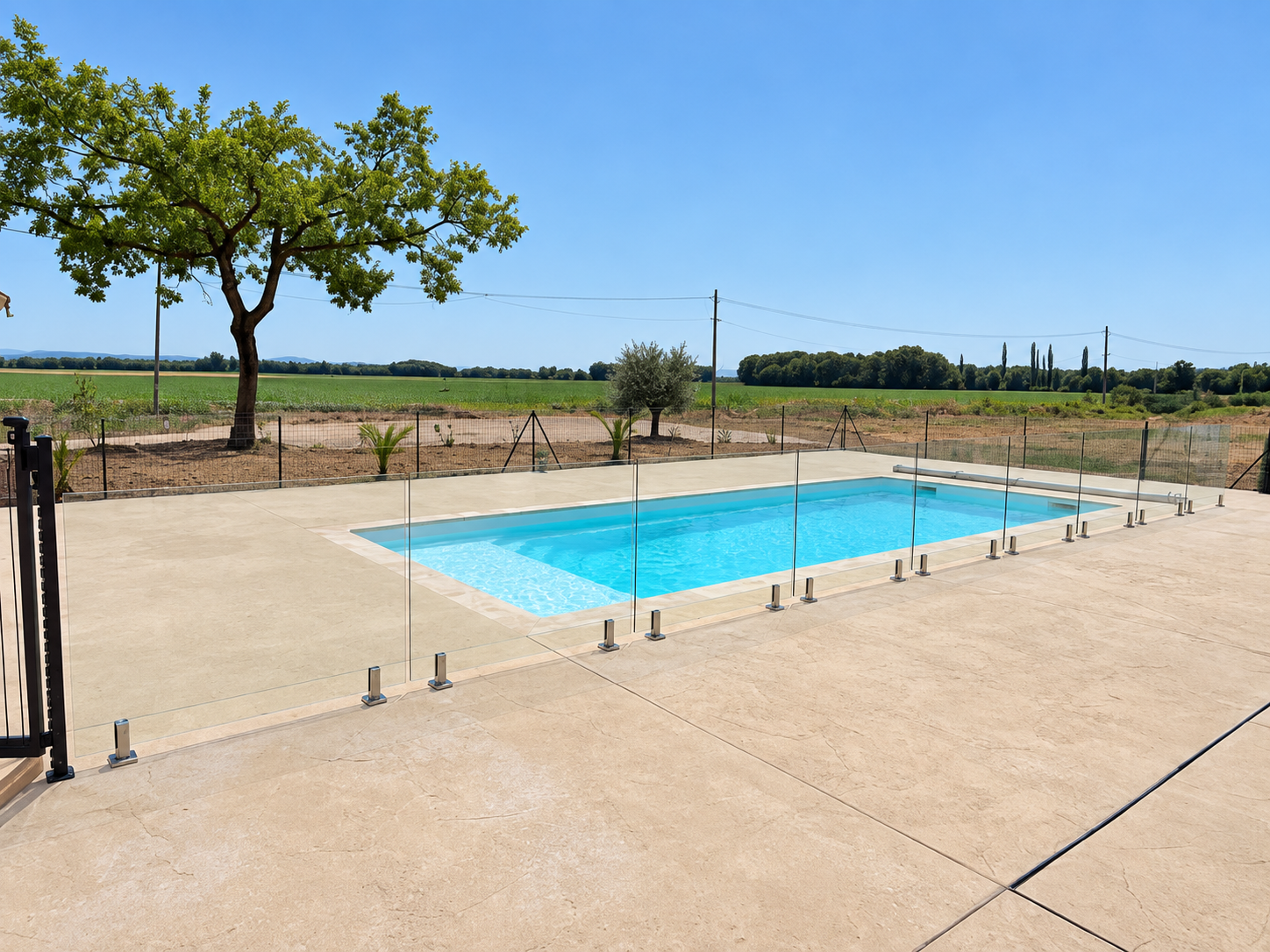 Protection de piscine en verre