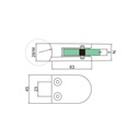 Pince à verre 8.76/10mm-304 pour tube 42.4mm