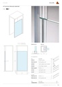 Kit douche open avec montant, pour verres 8/10  Aluminium brillant