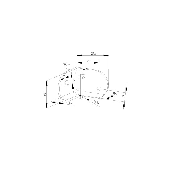 Platine d'angle fixation à l'anglaise-304