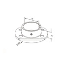 Platine murale pour main courante D42,4mm-304