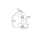 Platine ronde fixation à l'anglaise D100mm-304