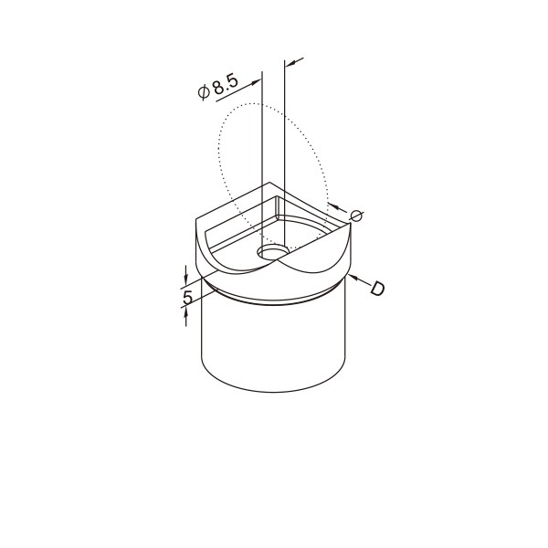 Raccord perpendiculaire D42,4mm-304