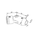 Support barreau articulé fixation murale -304