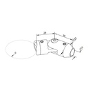 Support barreau articulé fixation sur tube -304