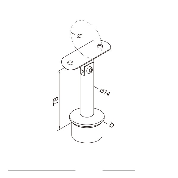Support main courante articulé-304