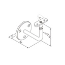 Support mural articulé pour tube D42,4mm-304
