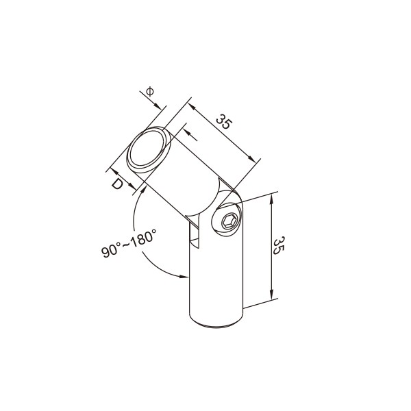 Cardan articulé finition arrondie pour D12mm-304