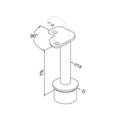 Support main courante terminaison 90°-304