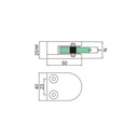 Pince à verre 6/8mm fixation sur plat-304