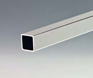 Barre carrée, B25 H25 L1000  Aluminium brillant