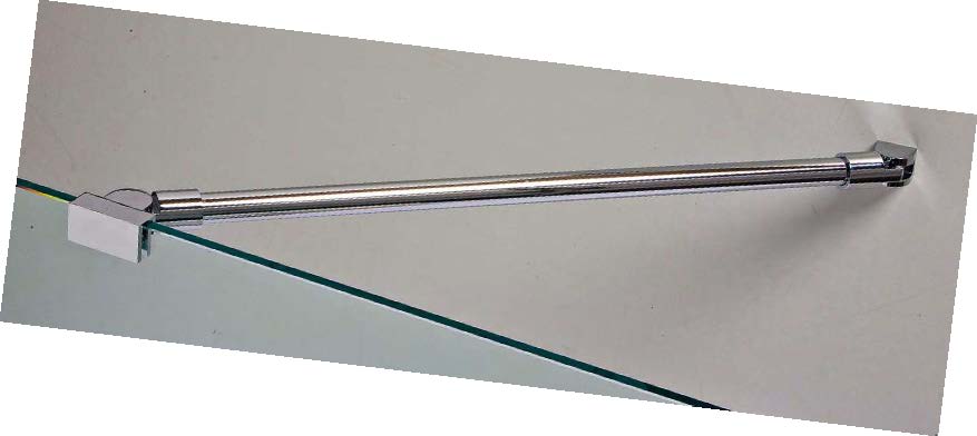 Barre raidisseur mur/verre avec double articulation, pour verres 6/10, L588  Bronze