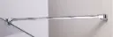 Barre raidisseur mur/verre avec double articulation, pour verres 8/12, L1557  Bronze