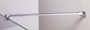 Barre raidisseur mur/verre avec double articulation, pour verres 8/12, L557  Chromé