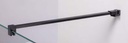 Barre raidisseur mur/verre fixe avec articulation murale et pince basse, pour verres 8/12, L1041  Bronze