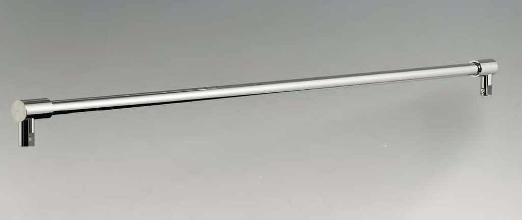 Barre raidisseur verre/verre fixe, pour verres 6/10, L1350  Nickel brossé