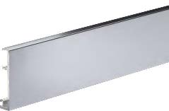 Cache pour rail GOCCIA50, B8 H52 L1498  Aluminium brillant