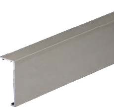 Cache pour rail, H37.5 L3000  Aluminium brillant