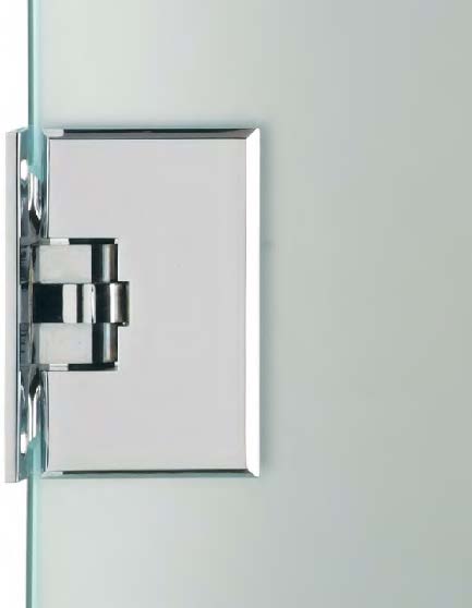 Charnière mur/verre centrale, pour verres 6/10, B50 H80  Or