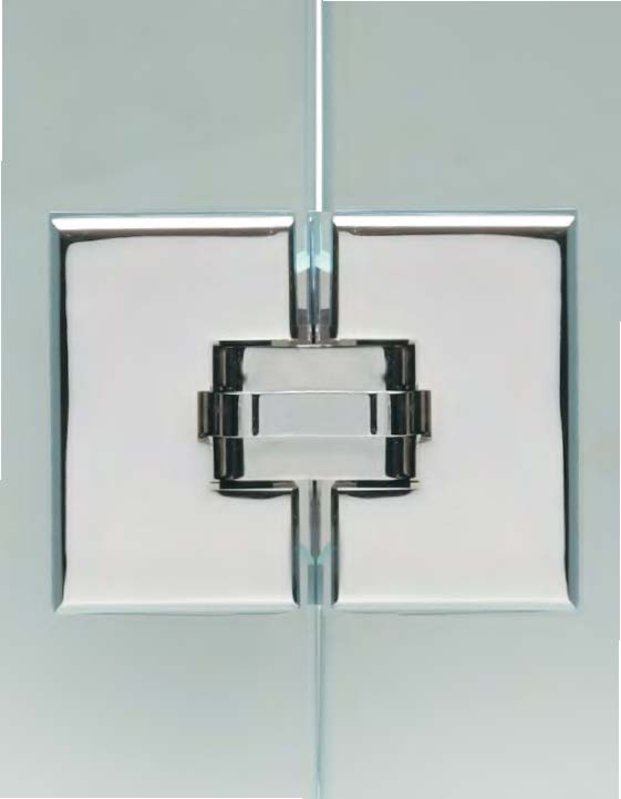 Charnière verre/verre de sécurité, pour verres 6/10, B50 H80  Bronze