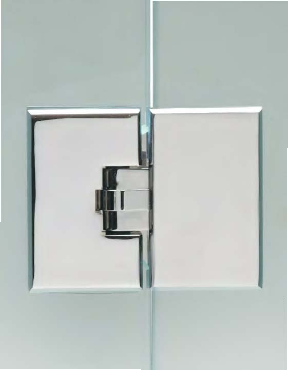 Charnière verre/verre en ligne, pour verres 6/10, B50 H80  Or