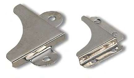 Cornières pour miroirs, pour verres 4, B31.5 H31.5, lot 100 U  Nickelé