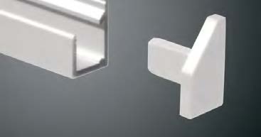 Embout droit pour profils W61  Aluminium mat