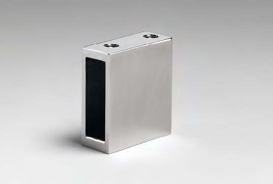 Fixation murale, B15 H40 L30  Inox brillant