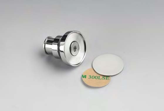 Fixation pour verre fixe, pour verres 8/10, B30  Inox brillant