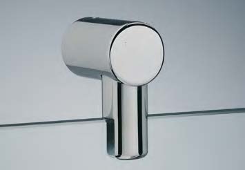 Fixation sur verre orientable, B48 HXXXXXX  Nickel brossé