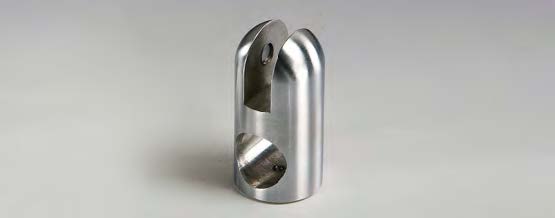 Fixation sur verre, pour verres 8/10, B30 H58  Inox brossé