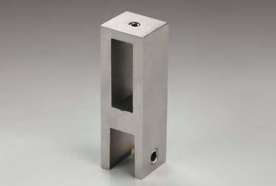 Fixation traversante sur verre, pour verres 8/10, B21 H66 L19  Inox brossé