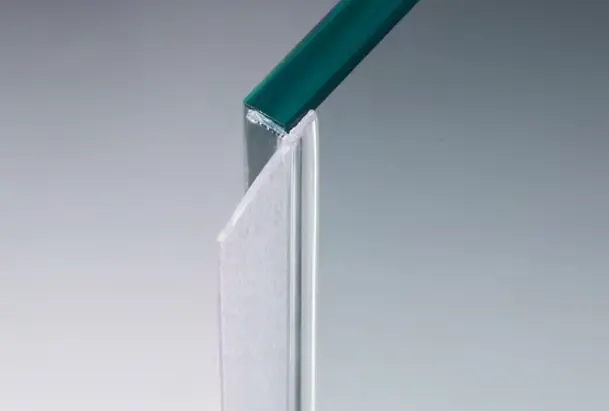 Joint adhésif noir avec languette droite, pour verres 8/12, L2200  Noir mat