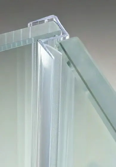 Joint avec butée à 90°, pour verres 10/12, L2200  Transparent