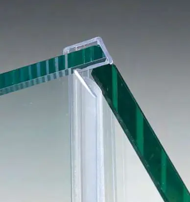 Joint avec butée à 90°, pour verres 6/8, L2200  Transparent