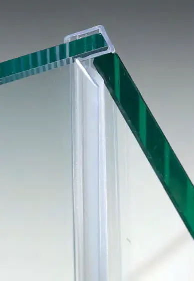 Joint avec butée à 90°, pour verres 6/8, L3000  Transparent