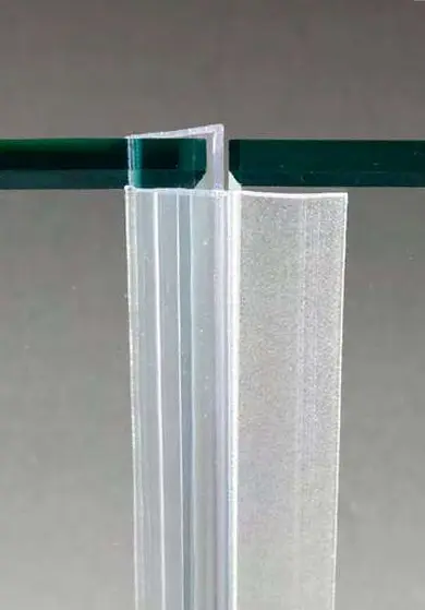 Joint avec languette droite, pour verres 10/12, L2500  Transparent