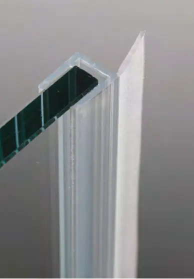 Joint avec languette droite, pour verres 8/10, L3000  Transparent