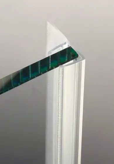 Joint avec languette latérale courte, pour verres 8/10, L2200  Transparent