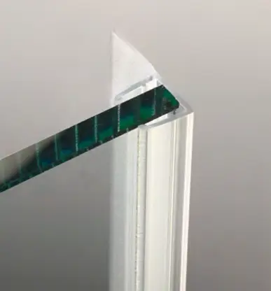 Joint avec languette latérale, pour verres 6/8, L2500  Transparent