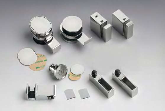 Kit accessoires verre/verre, pour verres 8  Inox brossé