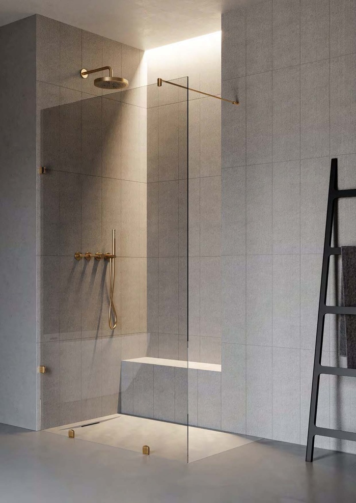 Kit douche open avec pinces, pour verres 8/12  RAL 9005 noir mat