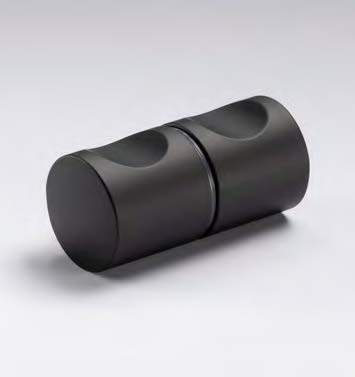 Paire de boutons avec prise, pour verres 6/10, B30 L32  RAL 9005 noir mat