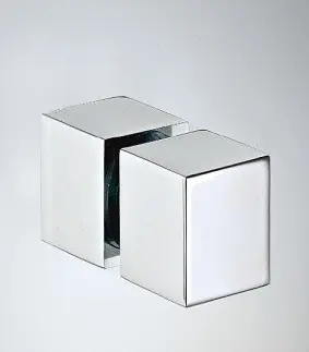 Paire de boutons, pour verres 8/15, B25 H25  Chromé