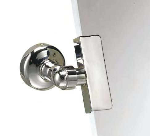 Paire de supports de miroir basculants, pour verres 4/6, B40 H59  Chromé