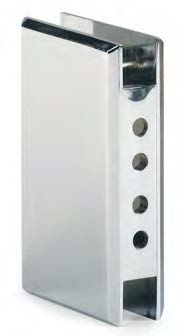 Pince mur/verre à fleur du mur, pour verres 6/10, B80 H50  Chromé