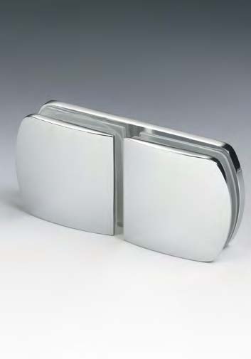 Pince verre/verre en ligne, pour verres 6/12, B95 H45  Chromé