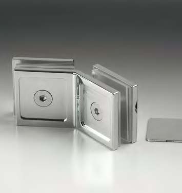 Pince verre/verre à 135°, pour verres 6/12, B40 H40  Effet inox brossé