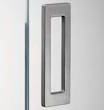 Poignée adhésive, B40 H130 L8  Aluminium brillant