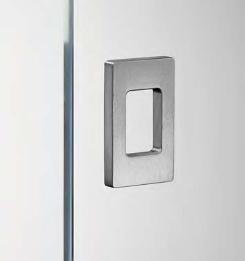 Poignée adhésive, B40 H66 L8  Aluminium brillant